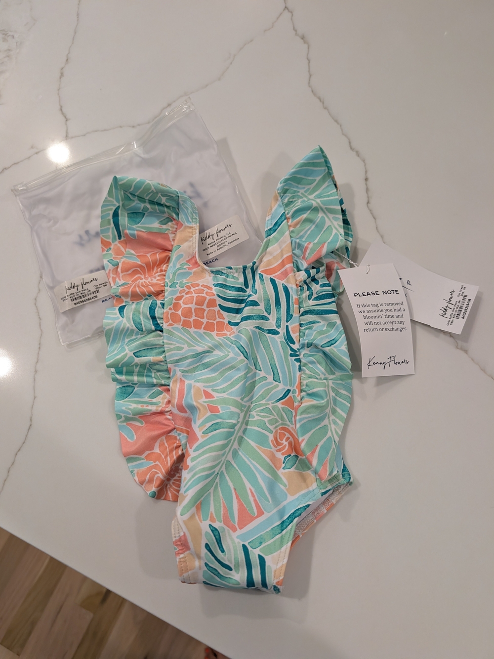 Kenny Flowers Infant Hawaii 3M Tropical Ruffle One-Piece Swimsuit